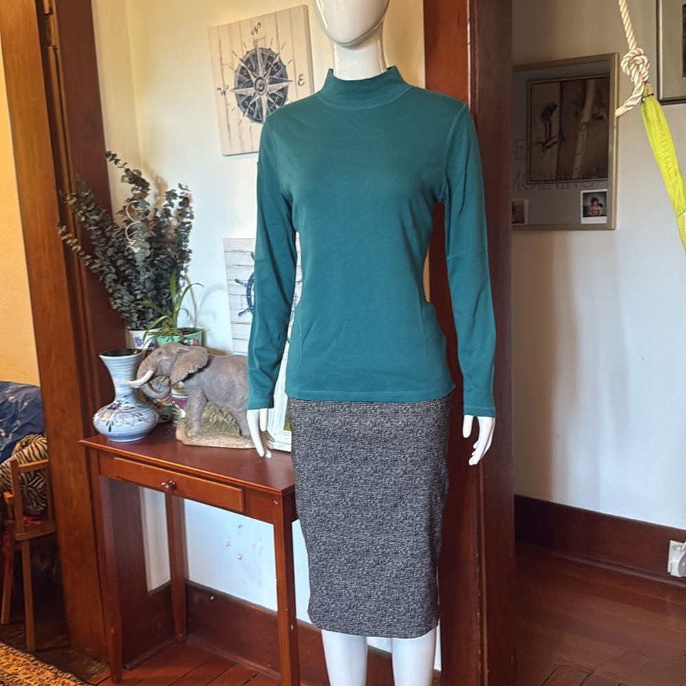 NWT northern reflections size small cotton Teal Long Sleeve Women's Top